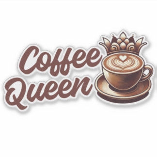 Sticker Reine du café