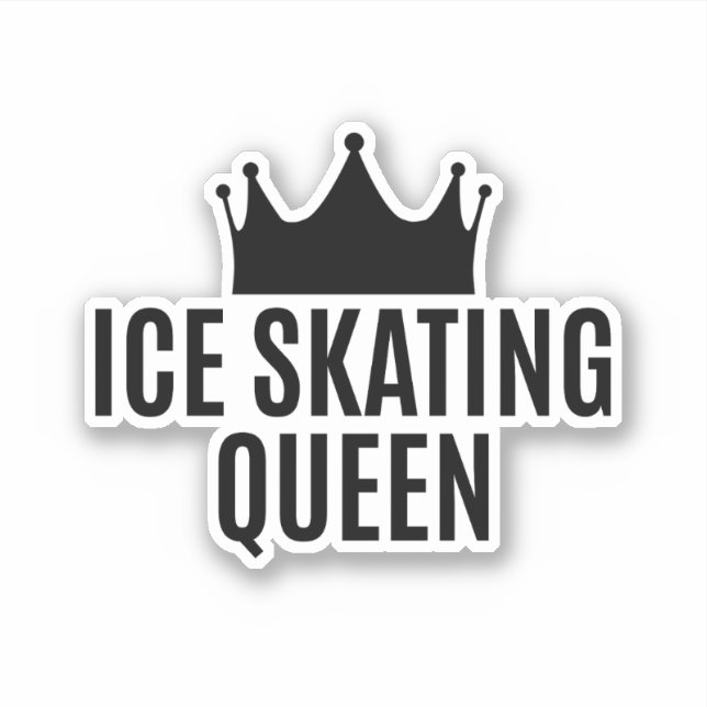 Sticker Reine du patinage sur glace - Patinage sur glace (Devant)