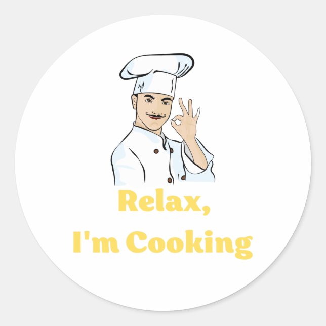 Sticker Relax, I'm Cooking (Devant)