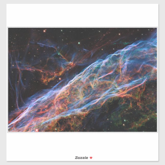 Sticker Rémanents de supernova de la nébuleuse du Voile Té (Feuille)