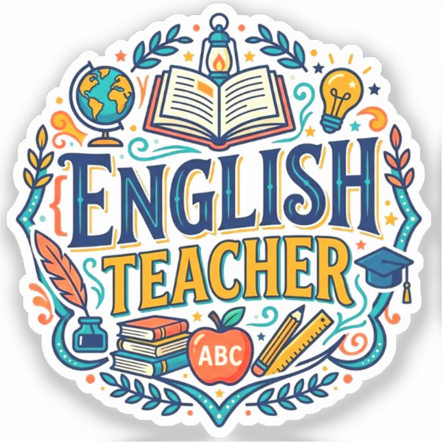 Sticker Remerciement aux professeurs d'anglais (Recto)