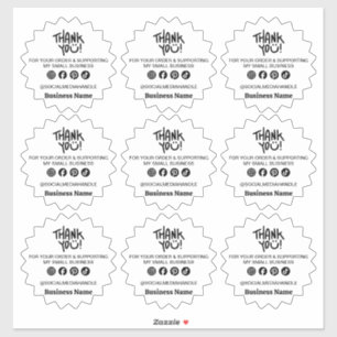 Sticker Remerciement pour petite entreprise