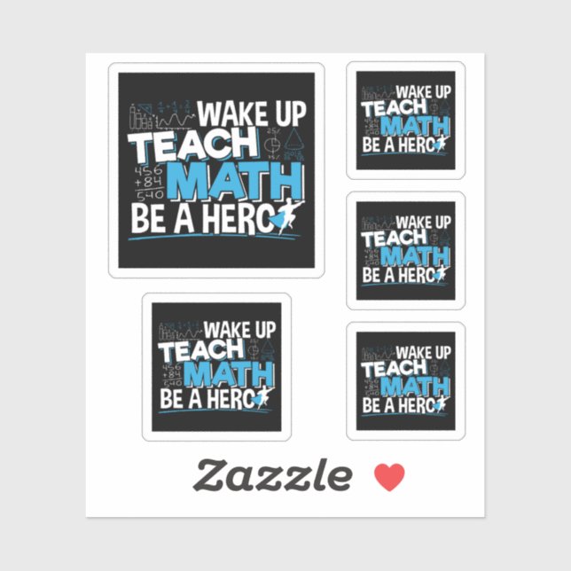 Sticker Remerciement pour un professeur de mathématiques - (Feuille)