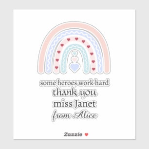 Sticker Remerciements aux enseignants - Cadeau pour le mei