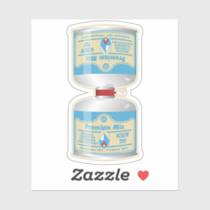 Sticker Remplissage des bombes à gaz pour les poêles de ca