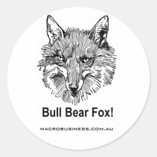 Sticker renard à ours taureau