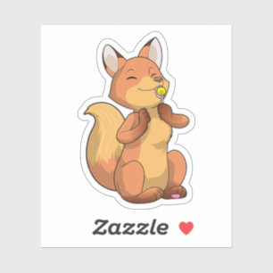 Sticker Renard avec Lollipop