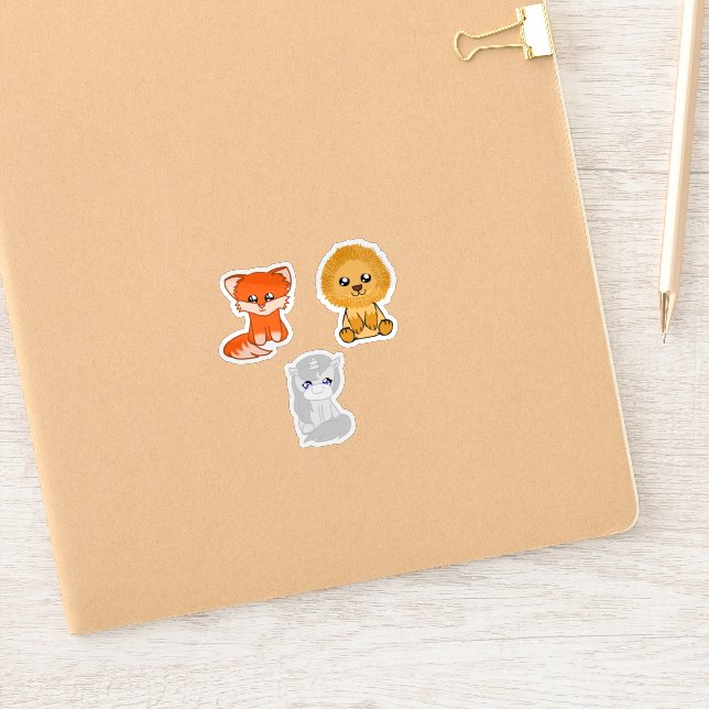 Sticker Renard des combats de feu, Liam Lion, Licorne peu  (Carnet)