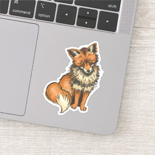 Sticker Renard rouge