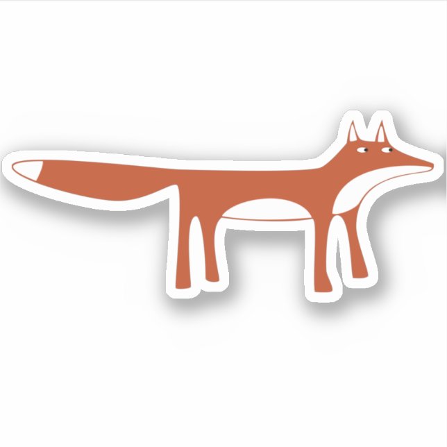 Sticker Renard rouge sauvage (Devant)