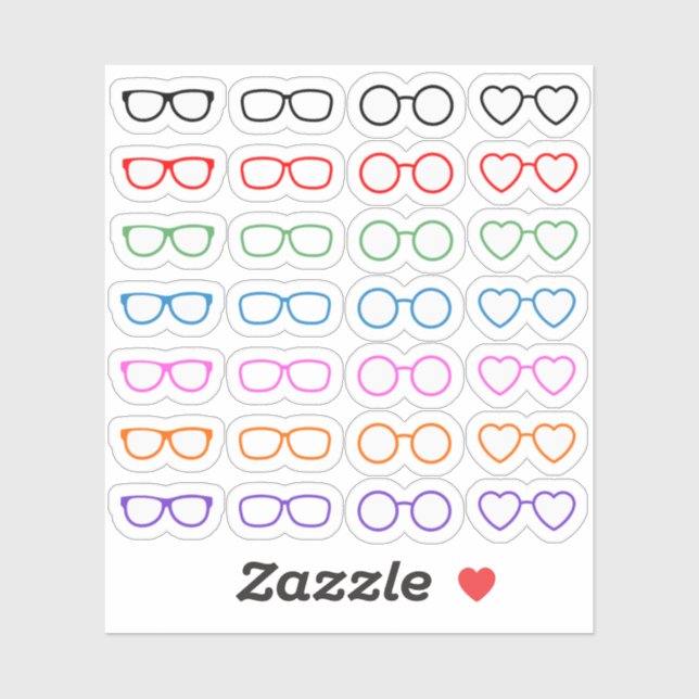 Sticker Rendez-vous chez l'optométriste pour lunettes de l (Feuille)