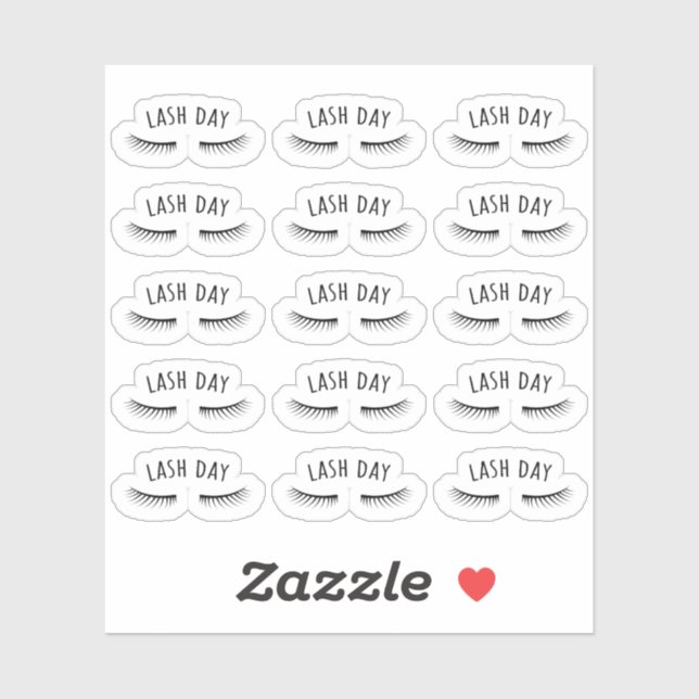 Sticker Rendez-vous de cils Salon de beauté Planificateur  (Feuille)