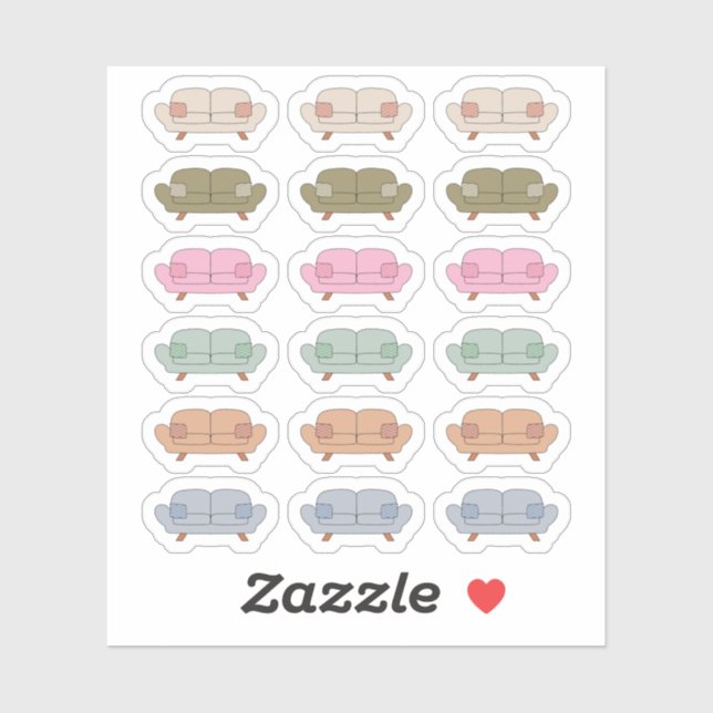 Sticker Rendez-vous de thérapie sur le canapé Planificateu (Feuille)