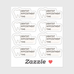 Sticker Rendez-vous pour dentiste Rappel Bujo Planner Cale