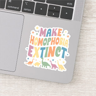 Sticker Rendre l'homophobie Pride de dinosaures disparu LG