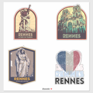Sticker Rennes City France est mon fier pack de ville