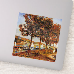Sticker Renoir - Le pont d'Argenteil à l'automne,
