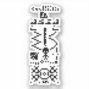 Sticker Réponse binaire de message d'Arecibo