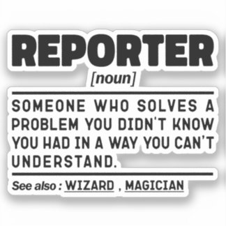 Sticker Reporter Noun Reporting Cool de communication de p
