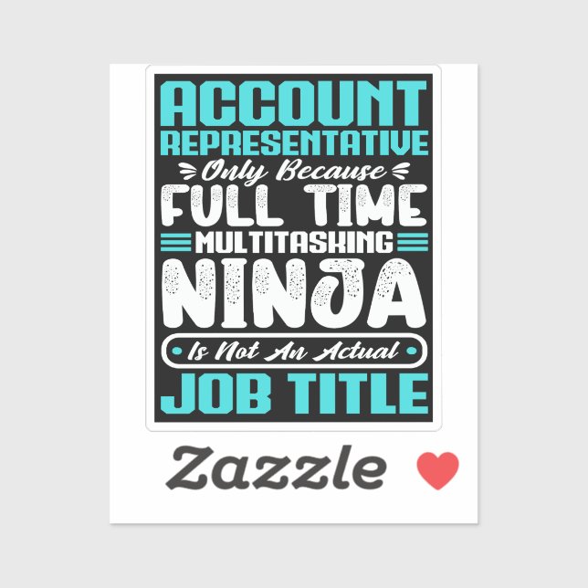 Sticker Représentant du compte Titre de l'emploi Compétenc (Feuille)