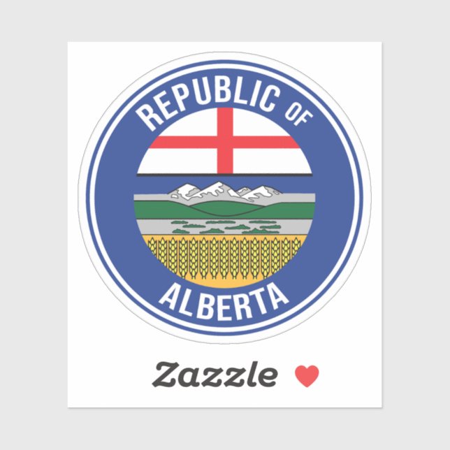 Sticker République de l'Alberta WEXIT (Feuille)