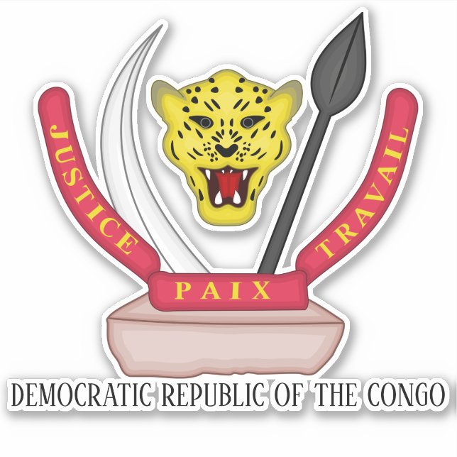 Sticker République démocratique du Congo National Coat (Devant)