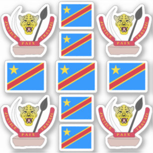 Sticker République démocratique du Congo - symboles nati