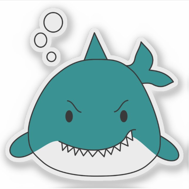 Sticker Requin de dessin animé (Devant)