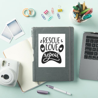 Sticker Rescue Love Repeat Dog Paw Tee