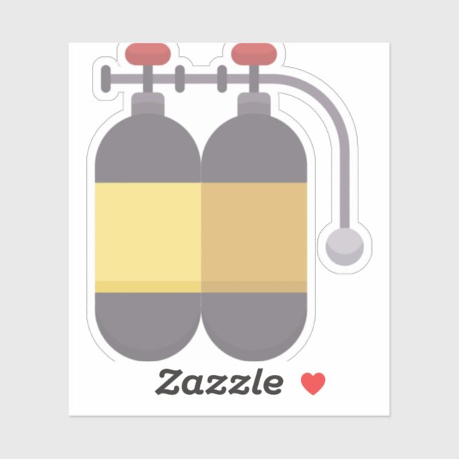 Sticker Réservoir d'oxygène - Réservoir de plongée (Feuille)