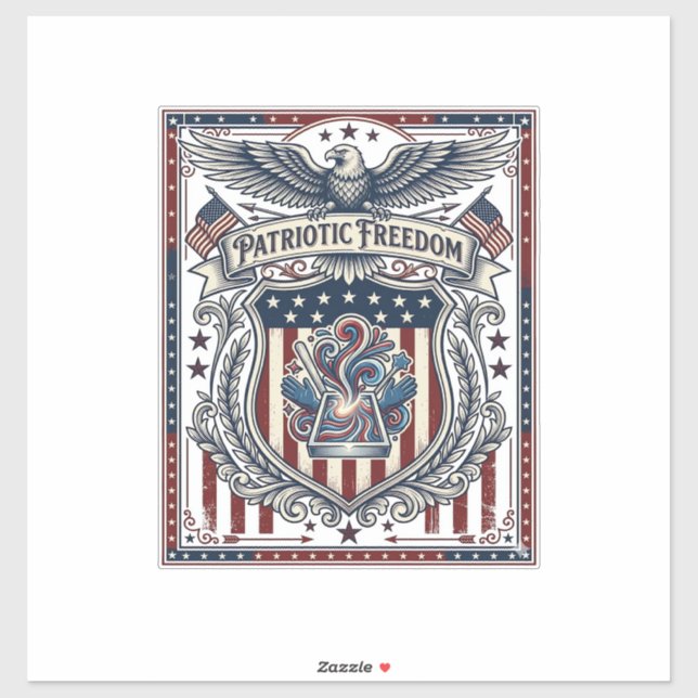 Sticker Résine Patriotique (Feuille)