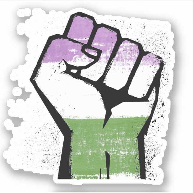 STICKER RÉSISTANCE GENDERQUEER (Devant)