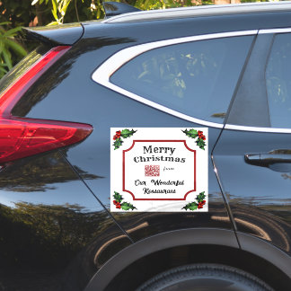 Sticker Restaurant QR Code personnalisé Joyeux Noël