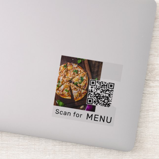 Sticker Restaurant QR Code Scan for Menu Photo (Détail)