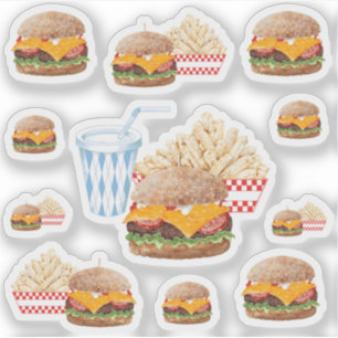 Sticker Restauration rapide Cheeseburger