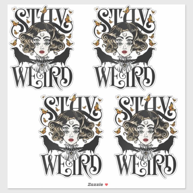 Sticker Restez Bizarre (Feuille)