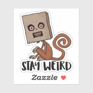 Sticker Restez Étrange Singe De Sacoche