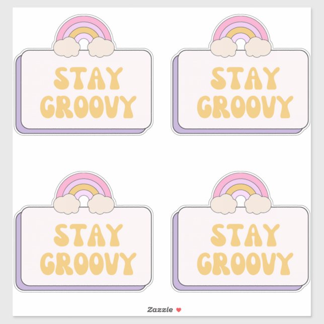 Sticker Restez Groovy (Feuille)