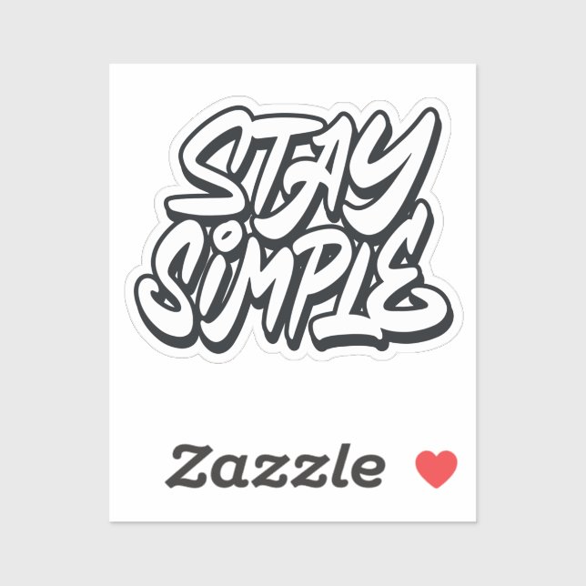 Sticker Restez simple (Feuille)