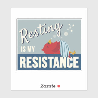 Sticker Resting is My Resistance Compact Rectangle