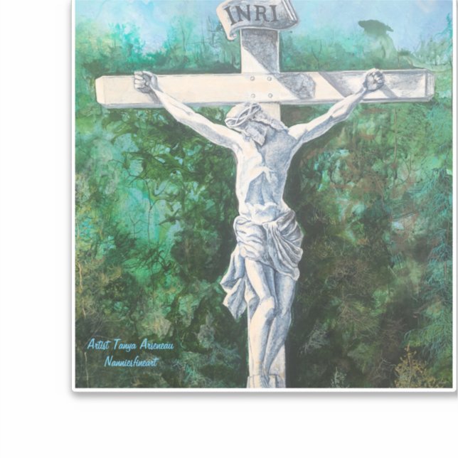 Sticker Résurrection Crucifix (Devant)