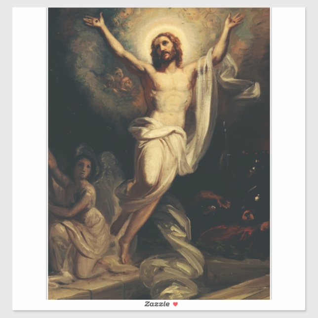 Sticker Résurrection du Christ par Robert Wilhelm Ekman  (Feuille)