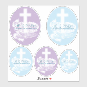 Sticker Résurrection IL EST RENOUVELÉ Pâques chrétiennes