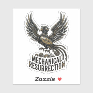 Sticker Résurrection mécanique Phoenix moteur de motard