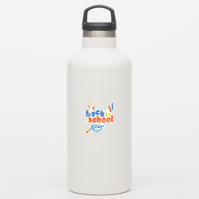 Sticker Retour À L'École (Bouteille d'eau)