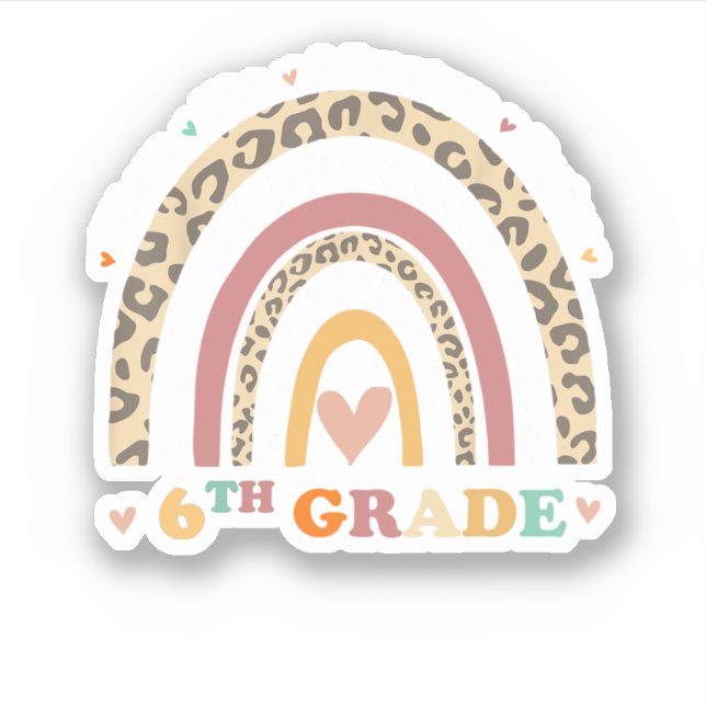 Sticker Retour À L'École 6E Année Où L'Aventure Commence (Devant)