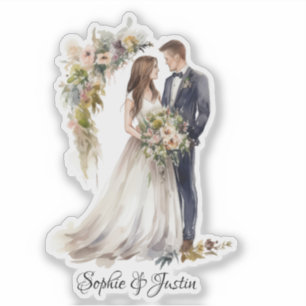 Sticker Retour de mariée et de chambre personnalisée