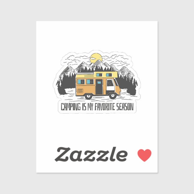 Sticker Retraite en montagne en camping-car (Feuille)