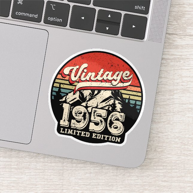 Sticker Retro 1956 Birthday Gift Vintage 70th Bday (Détail)