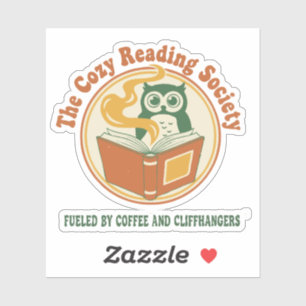 Sticker Rétro 70 The Société Cosy de Lecture Amoureux des